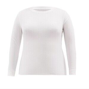 White Fruit of the Loom Women's Eversoft Waffle Thermal Top Size XL